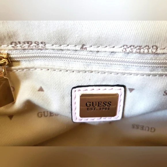 GUESS new!Liguria braided frame clutch/crossbody bag in pale pink with dust bag. - Picture 10 of 10